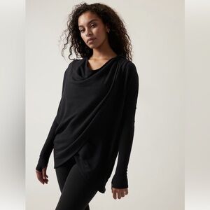 Athleta Black Purana Wrap XL Top